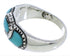 Southwest Sterling Silver And Turquoise Ring Size 4-3/4 JX37377
